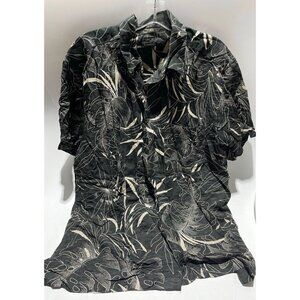 Marc Edwards Men's Palm Tree Hawaiian Shirt Size L Short Sleeve Button-Up